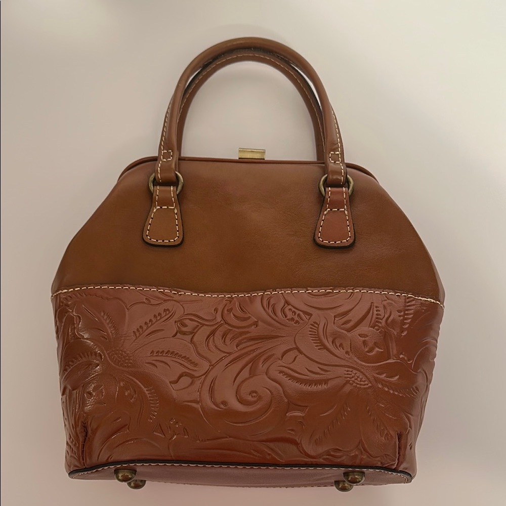 Patricia Nash Brown Embossed Handbag